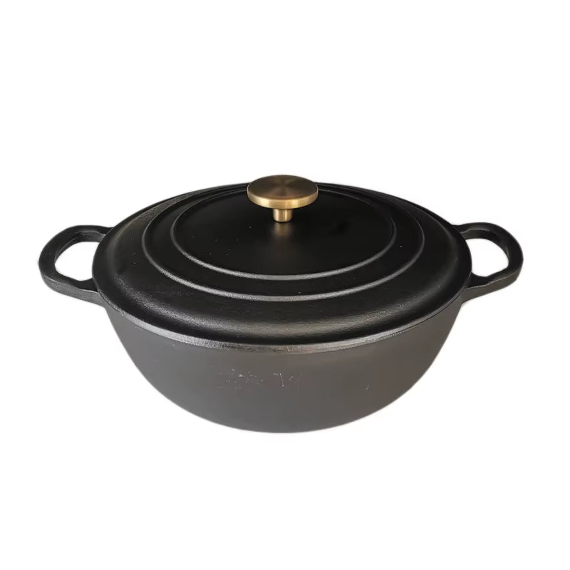 26Cm Cast Iron Stew Pot with Lid Multifunction Cookware