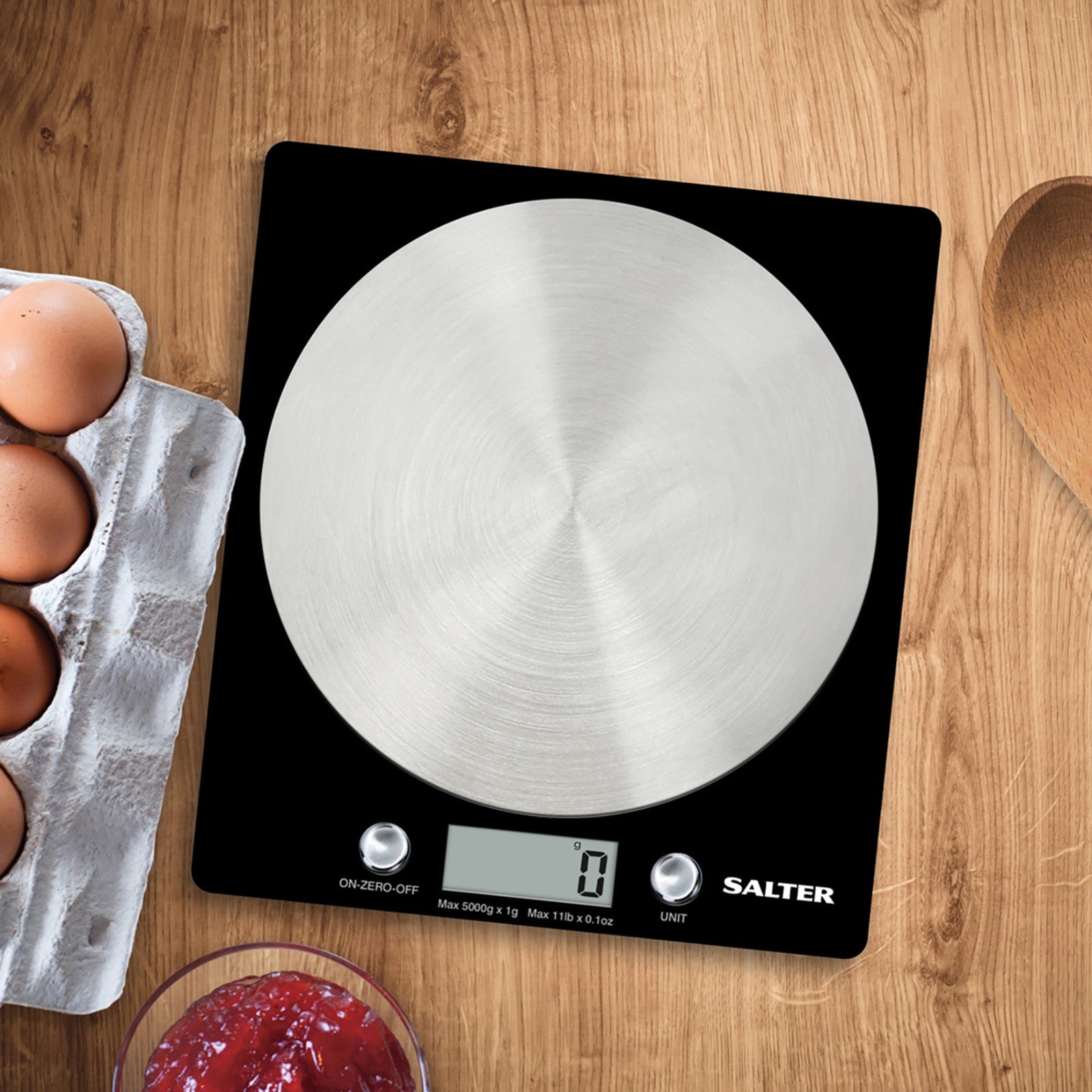 Salter Digital Kitchen Scale & Stand Mixer Stainless Steel for Cooking/Baking