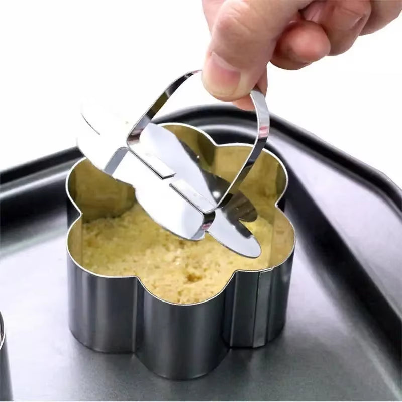 Stainless Steel 3D round Cake Molds for DIY Bakeware Cake Molds Cupcake Mold Salad Dessert Die Mousse Ring Cake Decorting Tools