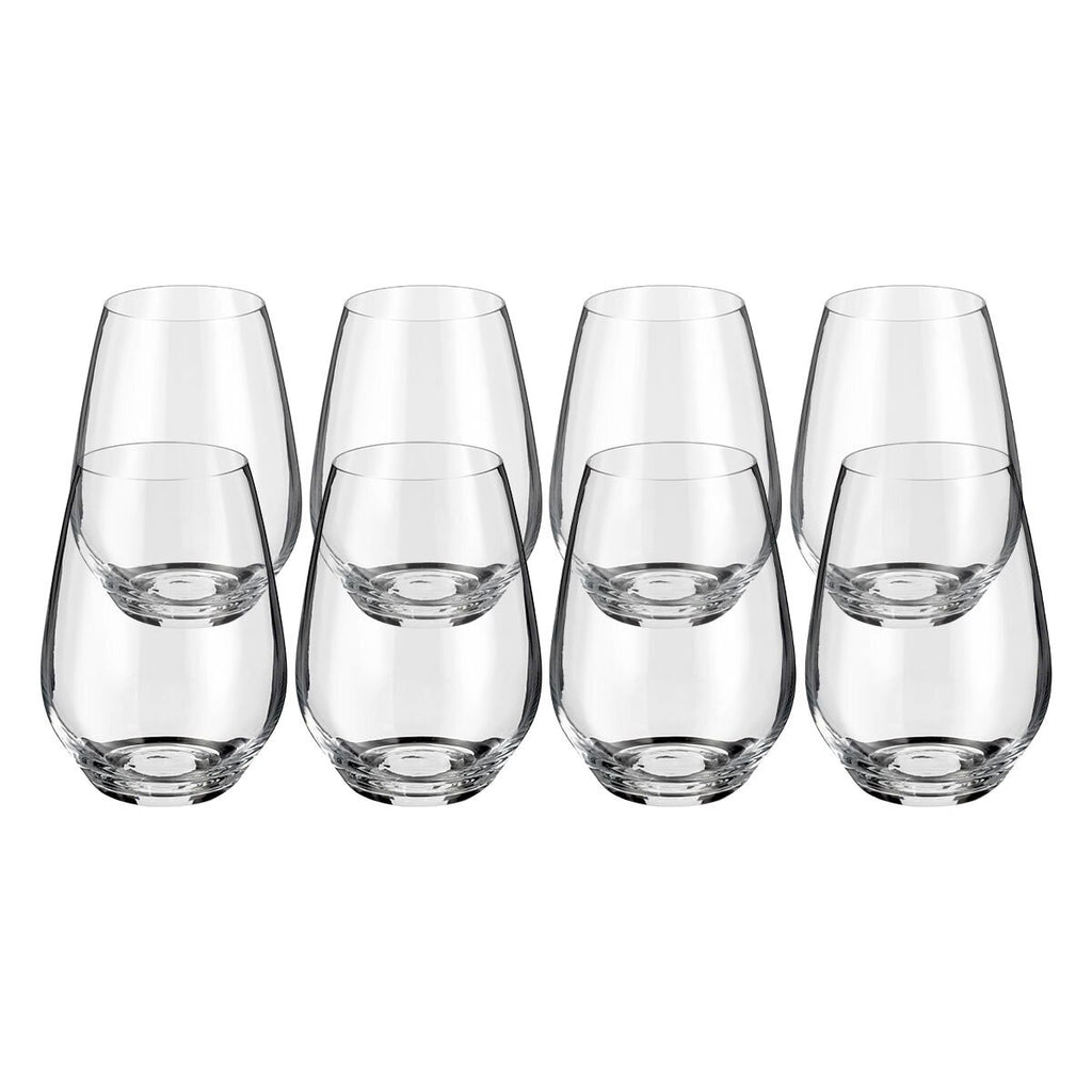Crystalline Stemless Wine Glasses, 540Ml, 8 Pack