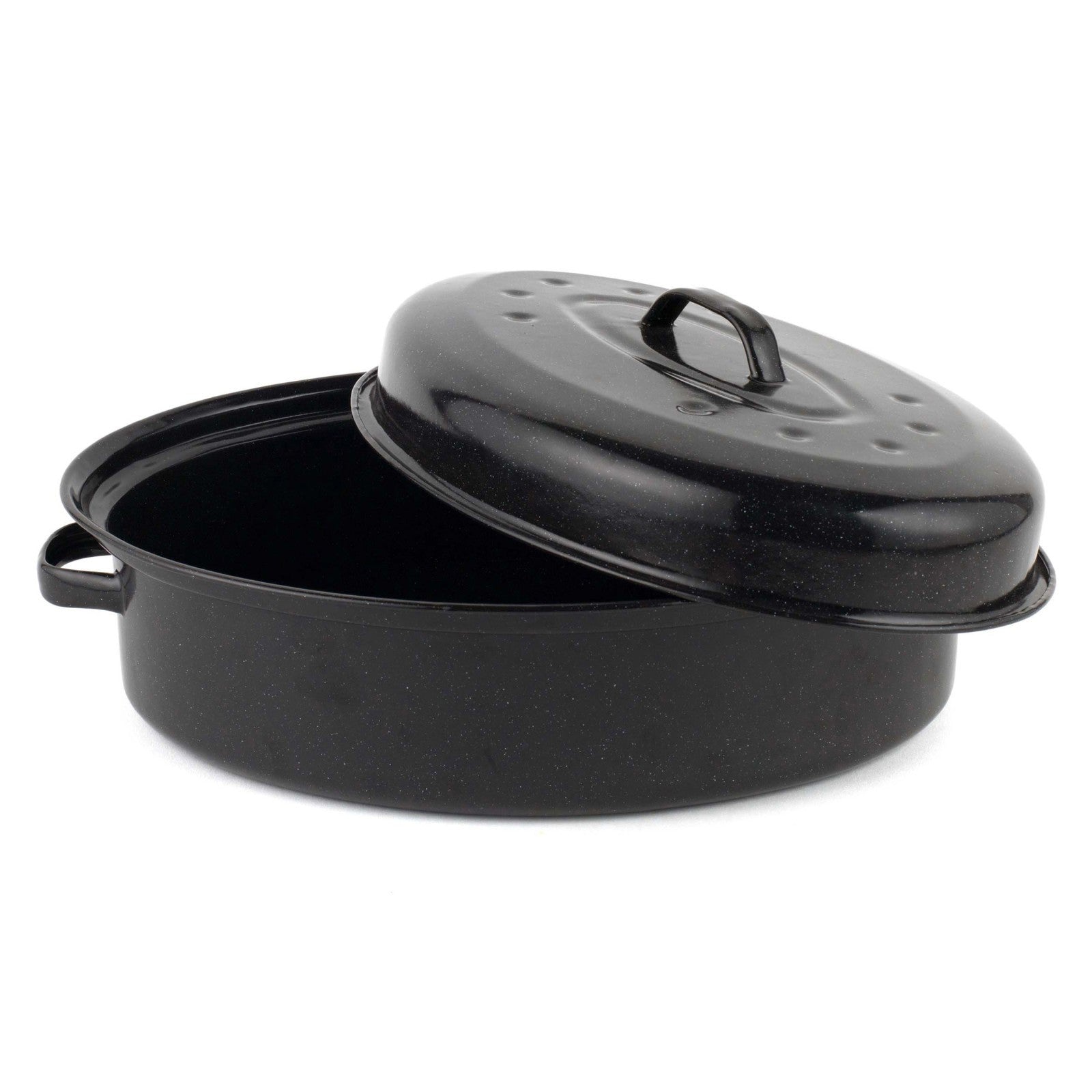 Salter Self-Basting Roaster 36 Cm Romano Vitreous Enamel Dishwasher Safe Black
