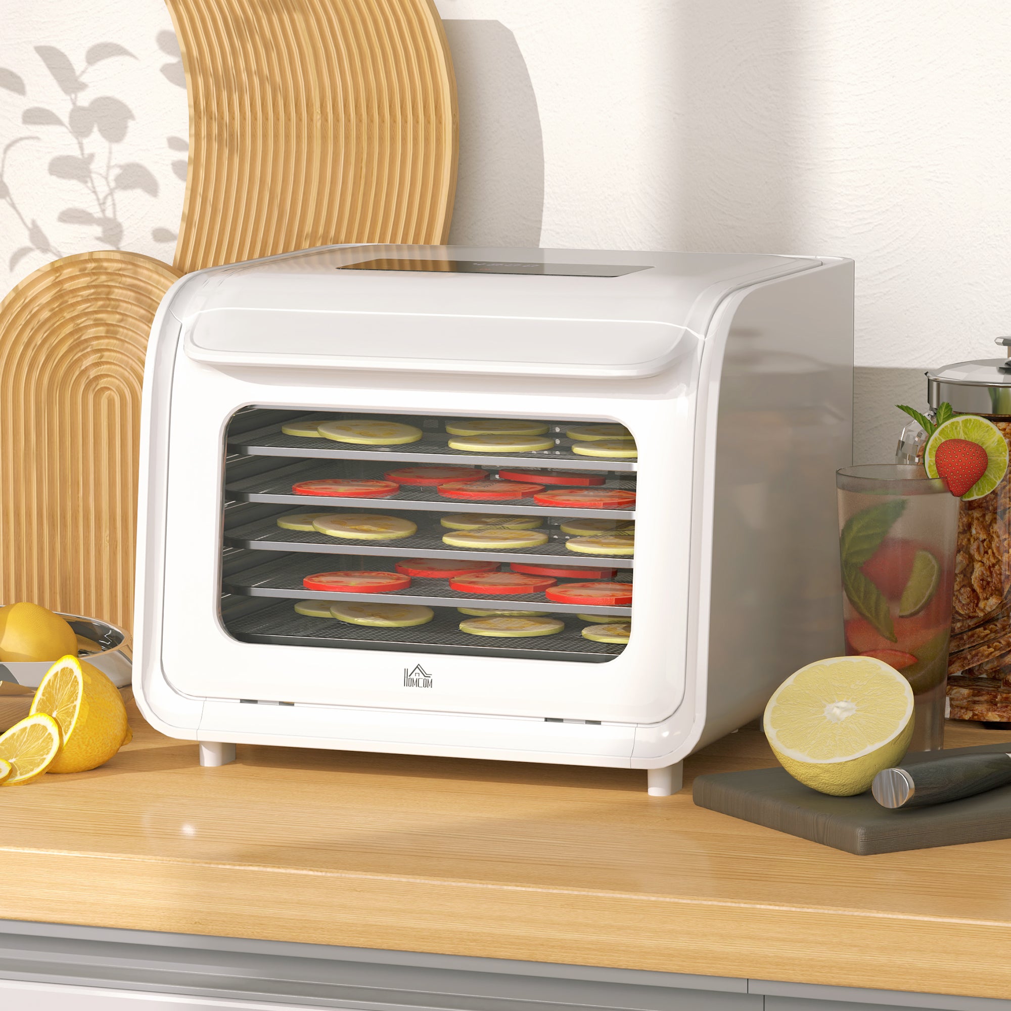 6 Tray Food Dehydrator with Adjustable Temperature, Timer, Freeze Dryer